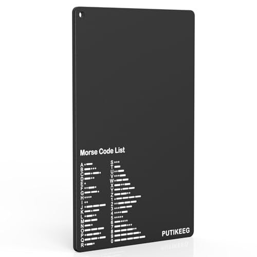 PUTIKEEG Morse Code Table Key morse code List Learning Shortwave Radio Black - Image 1