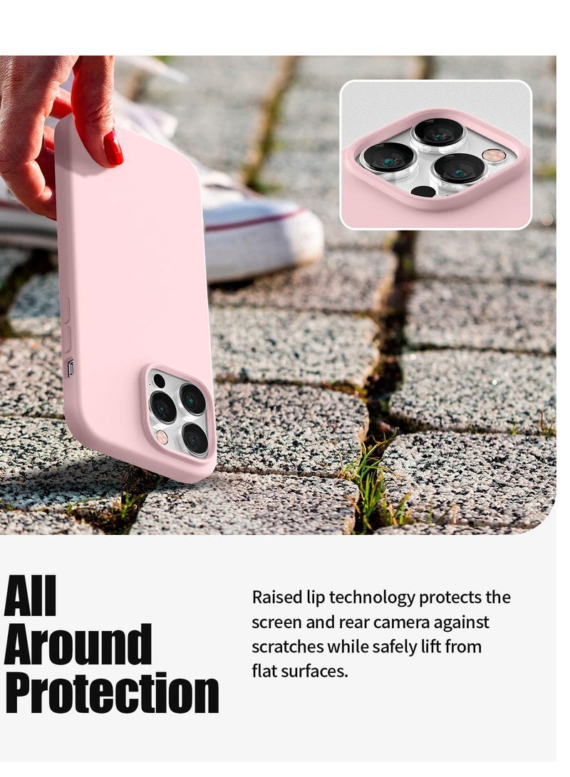 ELTRAZONE Liquid Silicone Case Compatible with iPhone 14 Pro Max (6.7 inch), Silky-Soft Touch Full Body Protection Shockproof Cover Case with Soft Microfiber Lining - Pink - Image 4