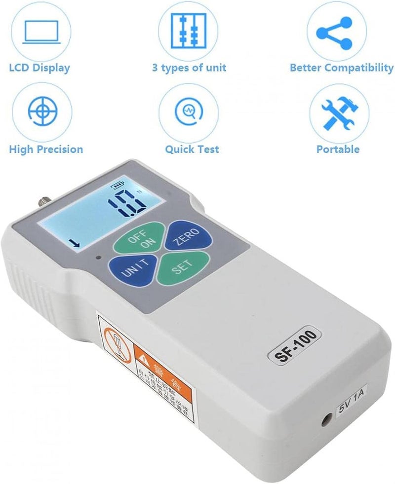 comfrt Force Gauge, SF-100 Digital Handheld Push and Pull Tester, 100N 100-240V(US regulations) - Image 5