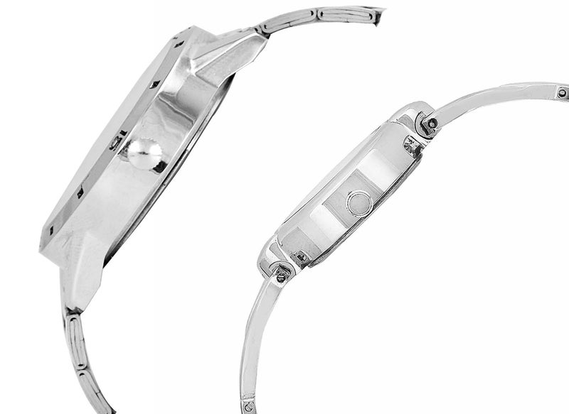 ADAMO Analogue Silver Dial Couple Watch (109-327Sm01) - Image 5