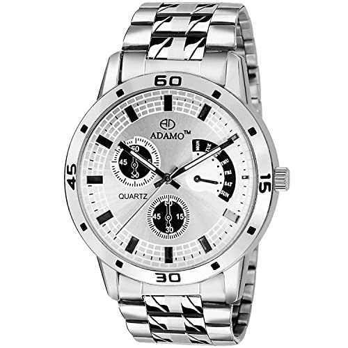 ADAMO Analogue Silver Dial Couple Watch (109-327Sm01) - Image 4