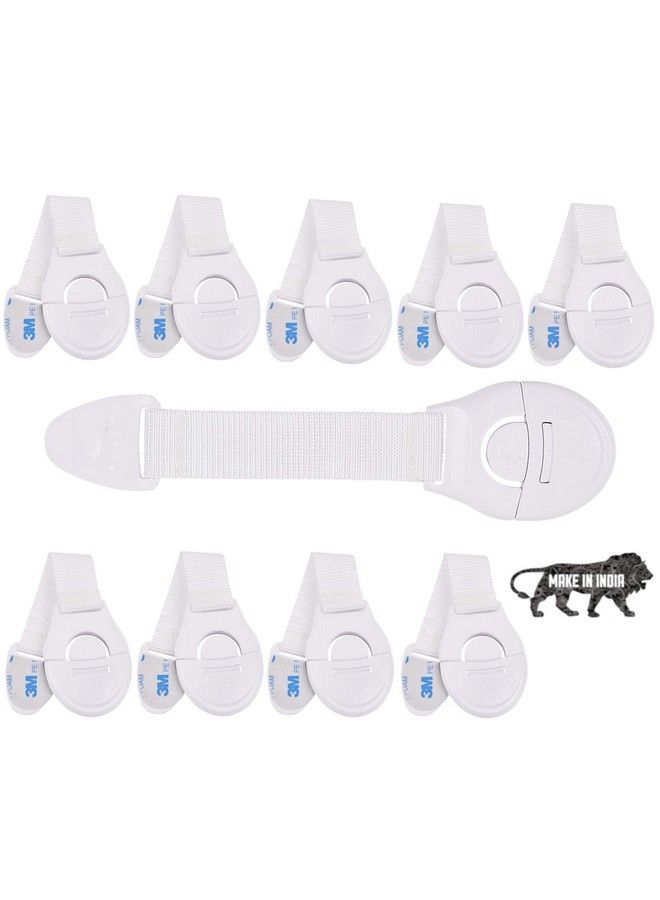 KitschKitsch أقفال أدراج بلاستيكية للحماية للأطفال (مصنوعة في الهند عبوة من 10) - Image 2