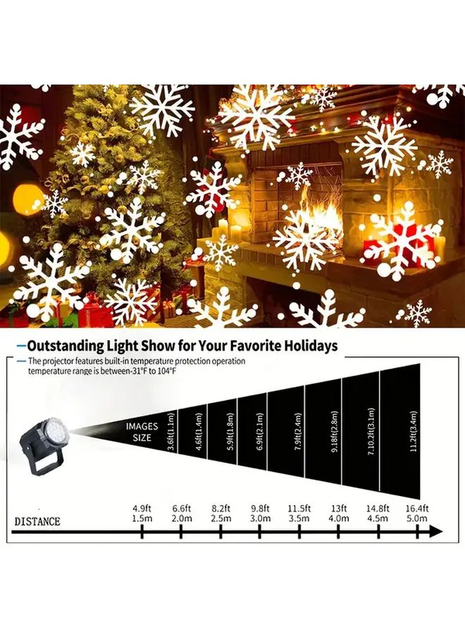 Snowflake Projector Lamp Christmas Santa Claus Reindeer USB LED Adjustable Indoor Outdoor - Image 5