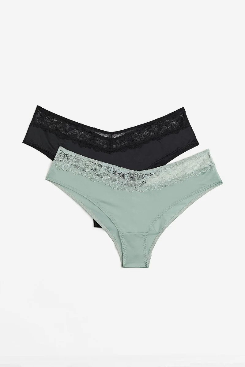 اتش اند ام سروال هيبستر مزين بالدانتيل - عبوة من قطعتين