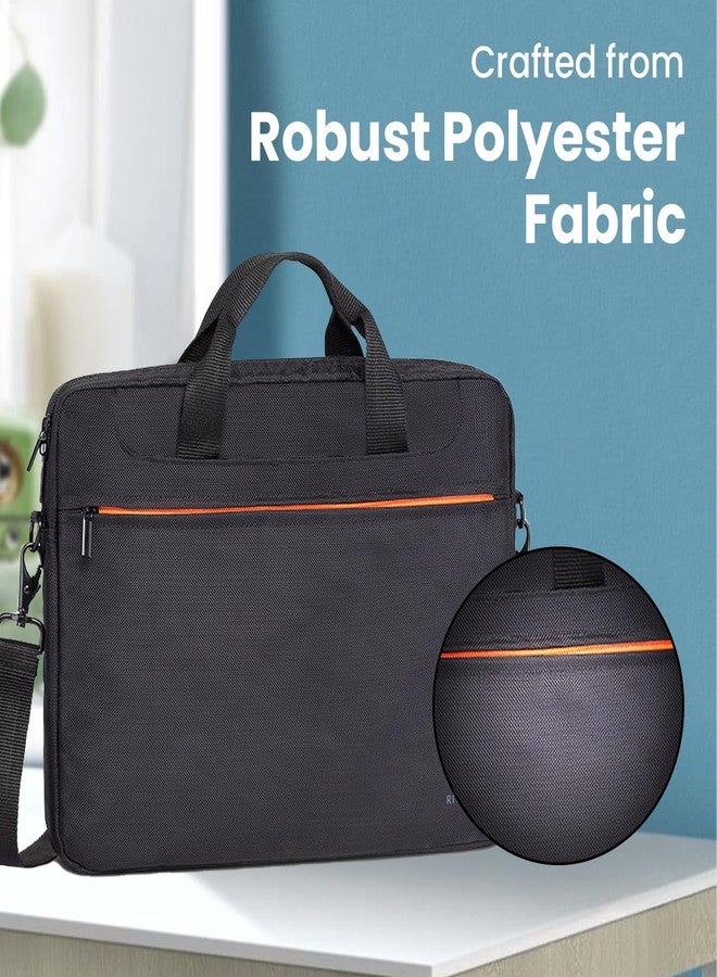 RivaCase Regent 8033 Black Laptop Bag 15.6" Inches Smart Design Durability for both Versatility and Style Briefcase for Macbook Laptop with Smart Organizer, Professional Bag for Business, Work, Travel - Image 2