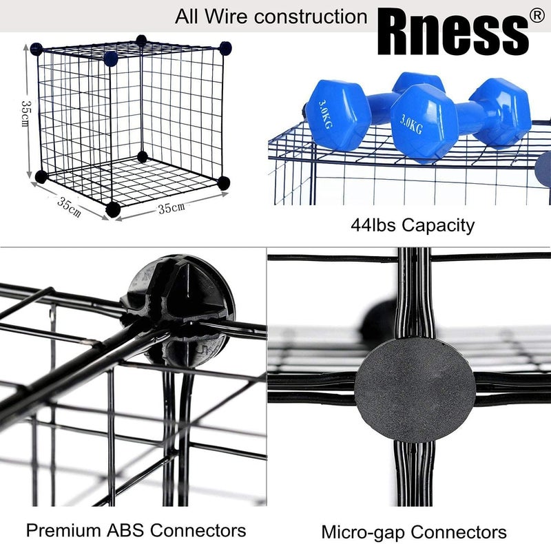 Rness Pet Playpen, Portable Pet Playpen Metal for Small Animals, pet playpen panels,Guinea Pigs, Rabbits,Dog Cage,Cat Cage, Dog Fence,Black, 12 panels (12 Pcs) - Image 5