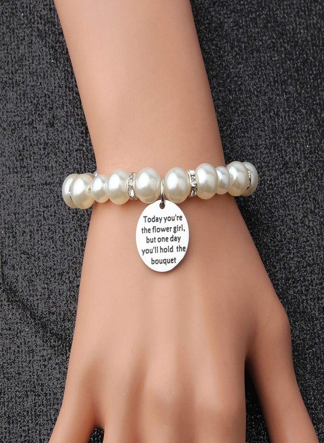 bobauna Today You're The Flower Imitation Pearl Bead Chain Bracelet Wedding Gift For Flower (flower bracelet) - Image 5