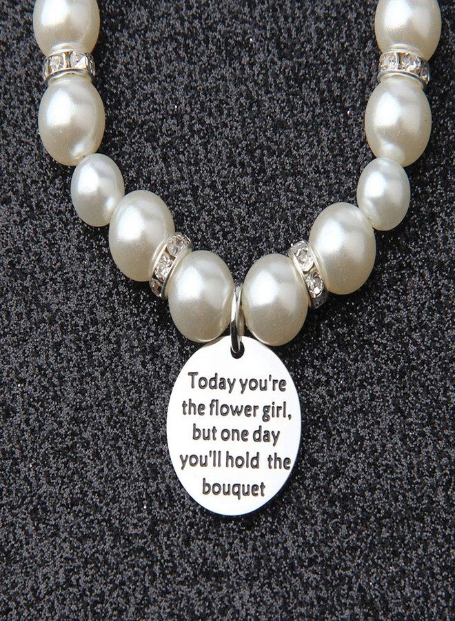 bobauna Today You're The Flower Imitation Pearl Bead Chain Bracelet Wedding Gift For Flower (flower bracelet) - Image 3