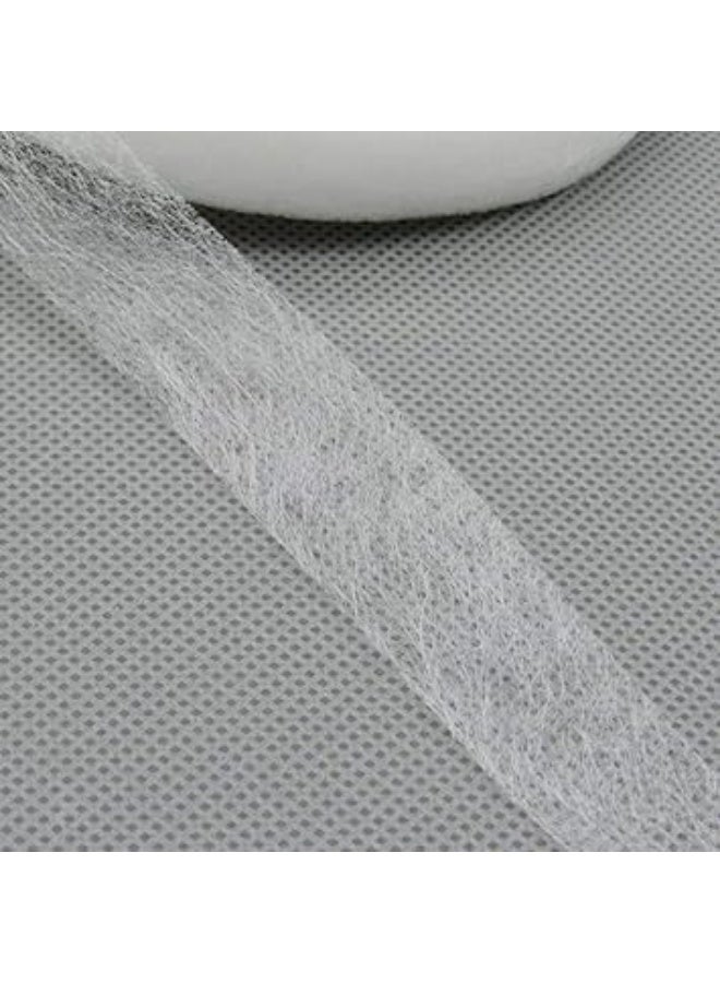 erorex Fabric Fusing Tape Hem Tape Double-Sided Film Adhesive Iron On Tape For Jeans Trousers Garment Clothes (White) - Image 2