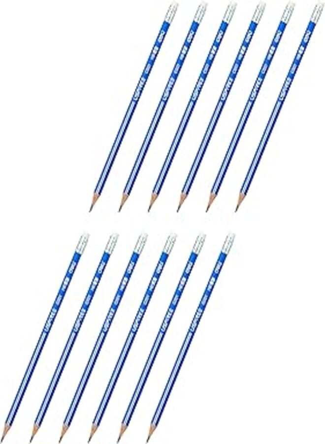 Deli writing instrument graphite pencil c001-hb blue