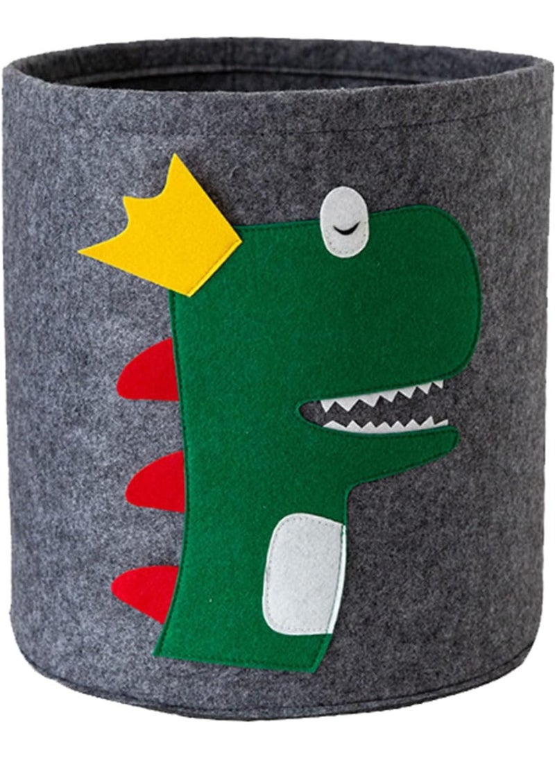 Cute 3D Animals Waterproof Collapsible Felt basket- Dinosaur - Image 1