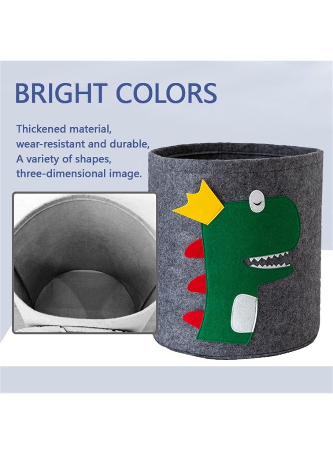 Cute 3D Animals Waterproof Collapsible Felt basket- Dinosaur - Image 3