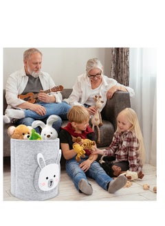 Generic Cute 3D Animals Waterproof Collapsible Felt basket- Rabbit  - Image 5