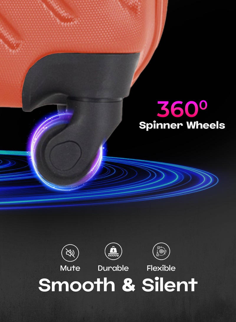 فيبتور 4 قطع هارد سايد سبينر مع مجموعة عربة أمتعة بقفل رقمي - Image 2