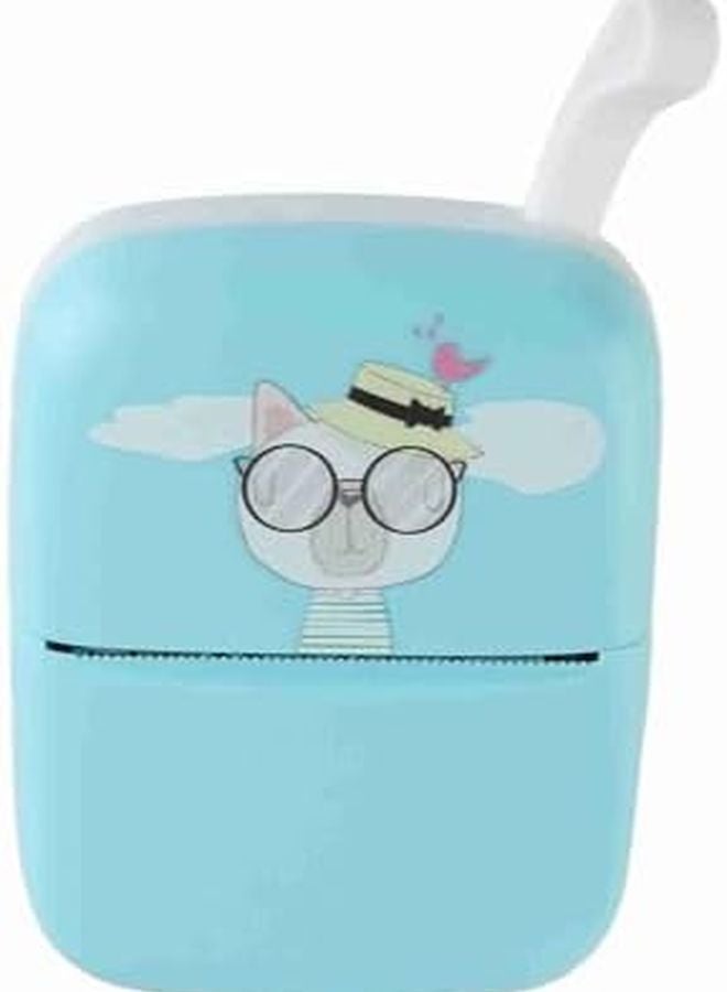 Blue Mini Thermal Printer Bluetooth Portable HD Sticker Maker For Photos - Image 1