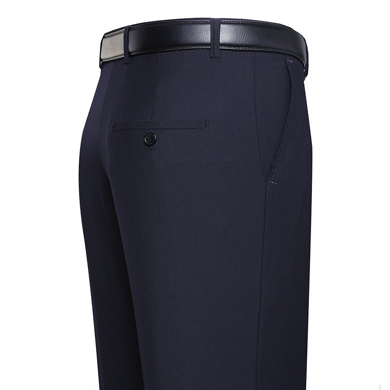 Four Seasons Business Casual Men'S Trousers Thick Middle-Aged And Elderly Men'S Trousers Large Size Formal High-Waisted Suit Trousers High-Waisted Slimming - Image 1