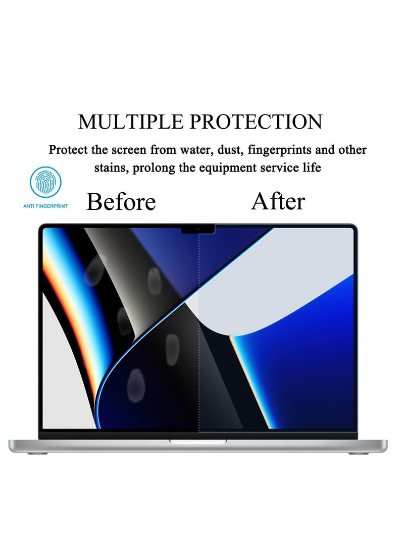 Generic Screen Protector for 2021-2024 MacBook Pro 14 with M4 M3 M2 M1 Max/Pro Chip A3112/A3185/A3401/A2918/A2992/A2442/A2779, Anti Blue Light with Touch ID Anti Scratch & Protect Eyes  - Image 4