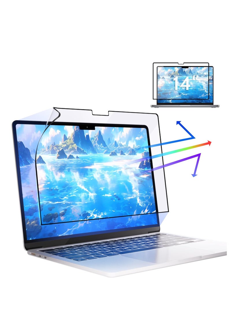 Generic Screen Protector for 2021-2024 MacBook Pro 14 with M4 M3 M2 M1 Max/Pro Chip A3112/A3185/A3401/A2918/A2992/A2442/A2779, Anti Blue Light with Touch ID Anti Scratch & Protect Eyes  - Image 1