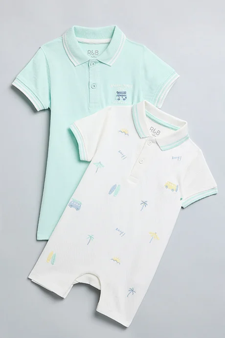 أر أند بي 2 Pack Printed Rompers