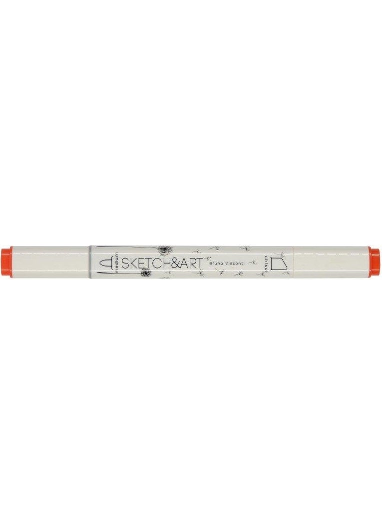 Bruno Visconti "sketch & Art" Double-Sided Marker Pen 12 Colors-Autumn Landscape  - Image 3
