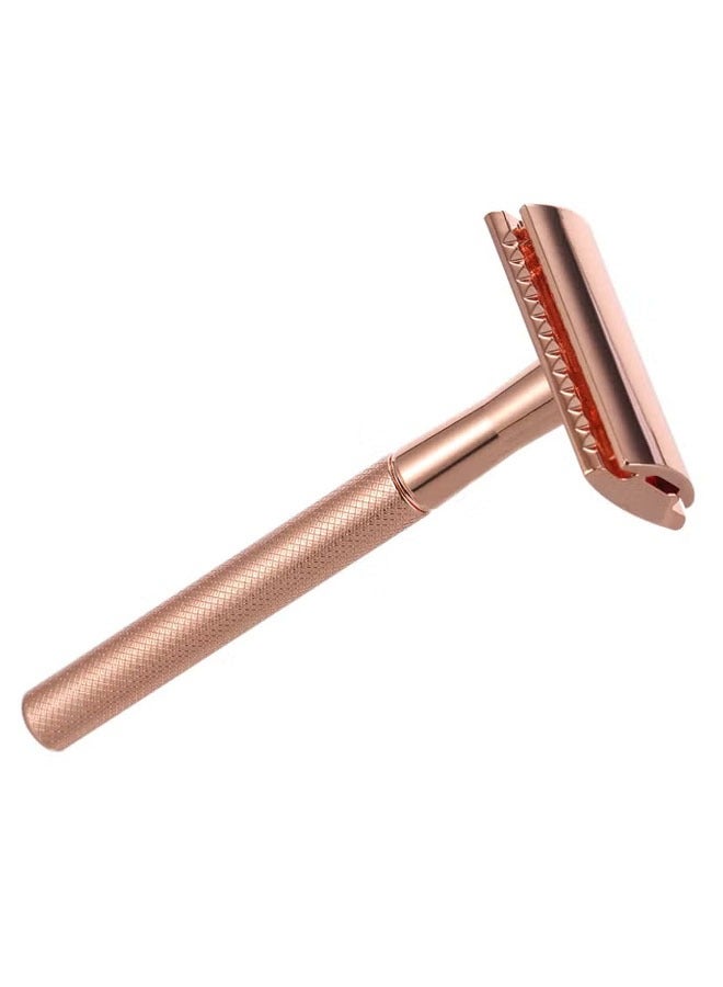 NKX Stainless Steel Double Edge Shaving Safety Razor Men or Women (Rose Gold） - Image 5