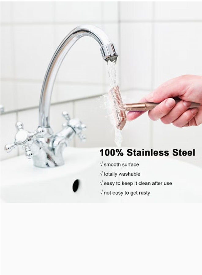 NKX Stainless Steel Double Edge Shaving Safety Razor Men or Women (Rose Gold） - Image 4
