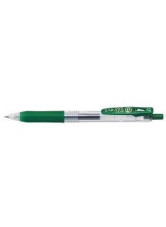 ZEBRA Sarasa Clip Gel Ink Rollers, Push-On, 0.7Mm, Green Src-0.7-Ysl 
