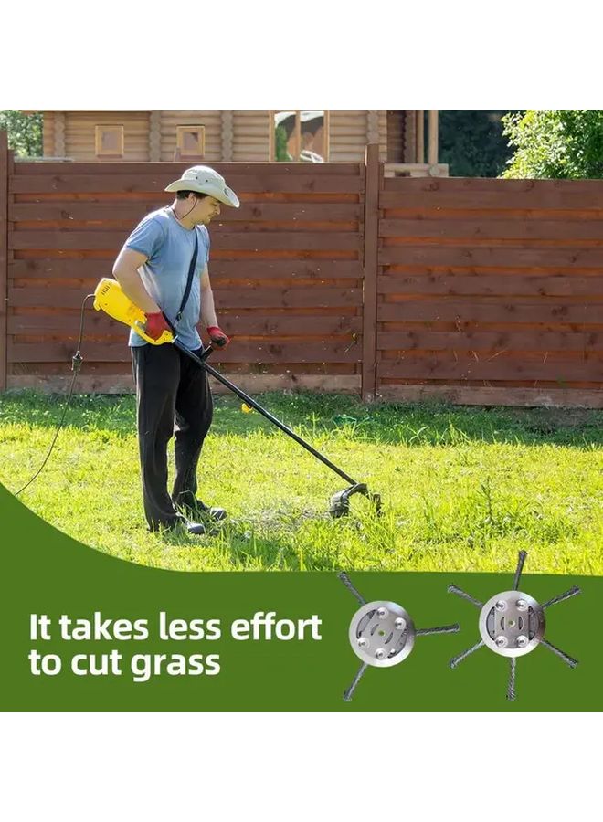 2025 New 6 Blades Steel Wire Grass Trimmer Head Universal Weed Eater Replacement Lawn Mower Accessory - Image 1