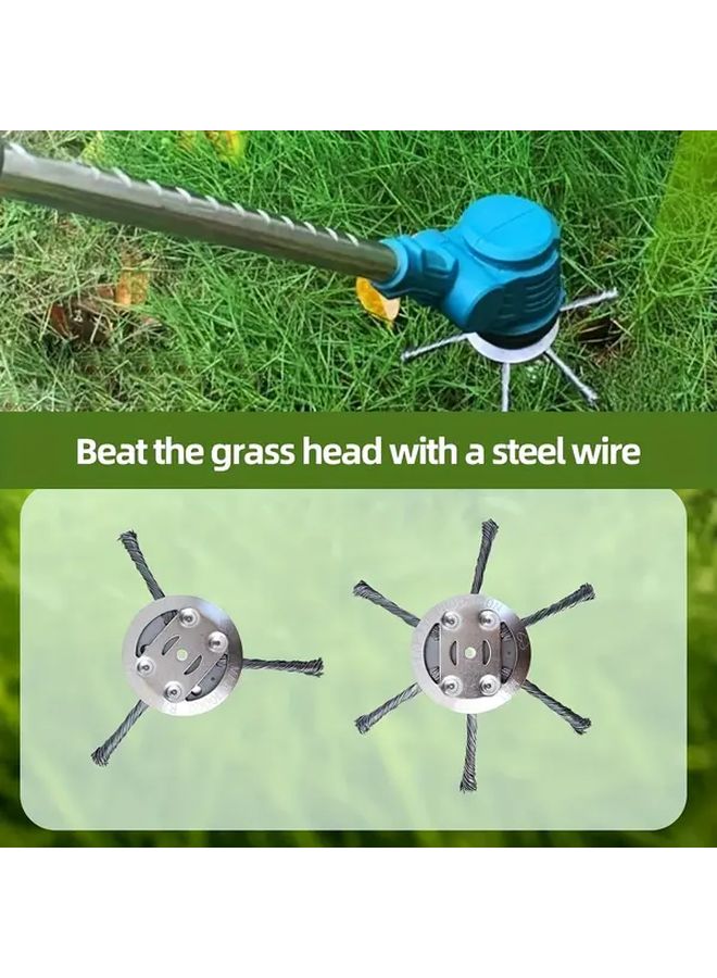 2025 New 6 Blades Steel Wire Grass Trimmer Head Universal Weed Eater Replacement Lawn Mower Accessory - Image 4