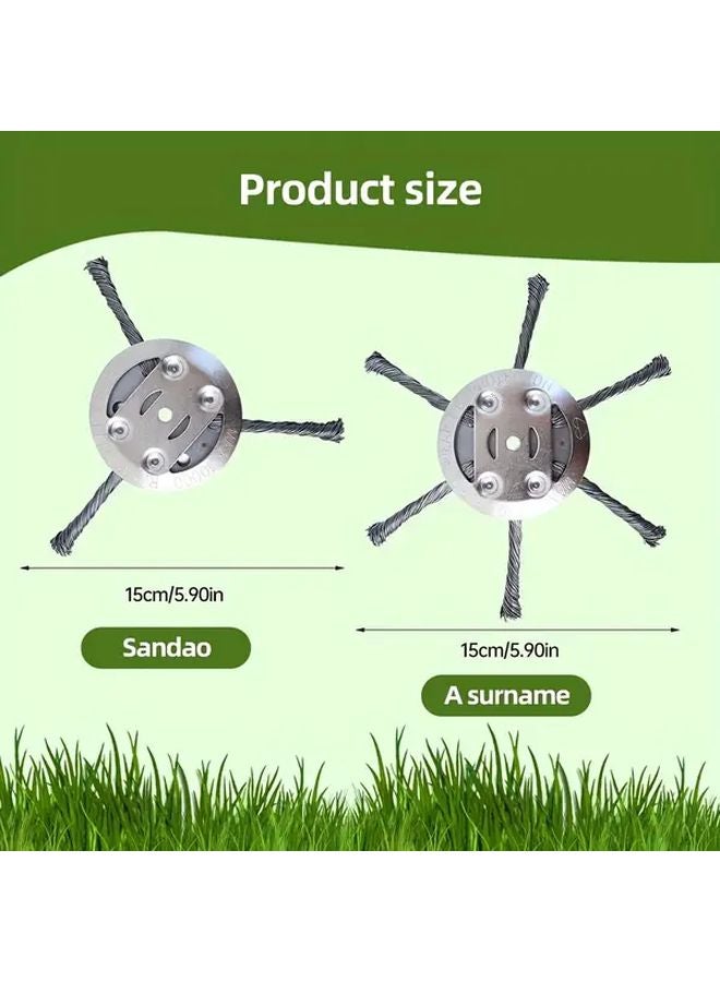 2025 New 6 Blades Steel Wire Grass Trimmer Head Universal Weed Eater Replacement Lawn Mower Accessory - Image 3