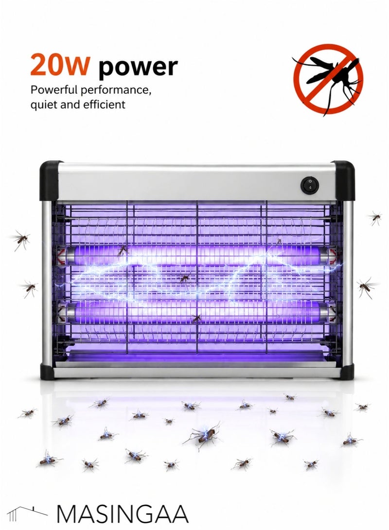 MASINGAA 20W Electric Bug Zapper, Mosquito Swatter, Insect Killer with LED Insect Trap, Odorless, Safe and Hygienic for Homes, Offices, and Hotels - Image 1