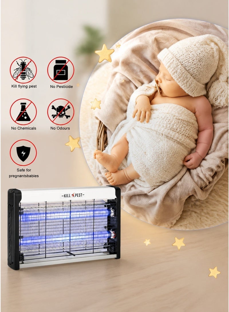 MASINGAA 20W Electric Bug Zapper, Mosquito Swatter, Insect Killer with LED Insect Trap, Odorless, Safe and Hygienic for Homes, Offices, and Hotels - Image 5