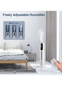 VUCATIN Large Humidifiers for Bedroom 7.5L Ultrasonic Cool Mist Humidifier with Remote Control 3 Speed Top Fill Cool Mist Humidifier for Bedrooms Offices Plants Babies (A)  - Image 5
