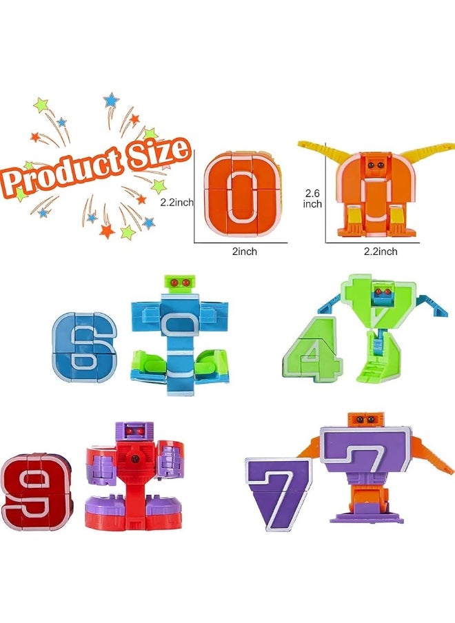 Liberty imports Liberty Imports 15 PCS Number Robots Transforming Toys Set - Math Counting Numerical Transform Robot Figures, Educational STEM Learning Bots for Kids  - Image 1