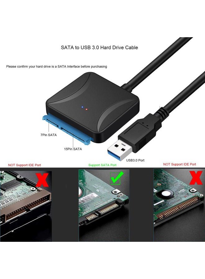 FRIGRAF 2IN1 SATA to USB 3.0 Adapter with Power Supply, Hard Drive Adapter for 3.5"& 2.5 inch SSD/HDD- External Hard Drive Converter,Sata Cable to USB C /A, Support Seagate Wd Hitachi Toshiba Samsung - Image 2