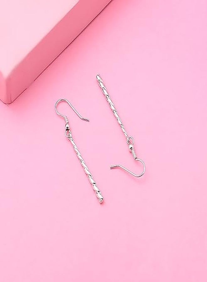 استيل أقراط إستيل المتدلية على شكل برج ملتوي مطلية بالذهب من سبائك الزنك للبنات - Image 4