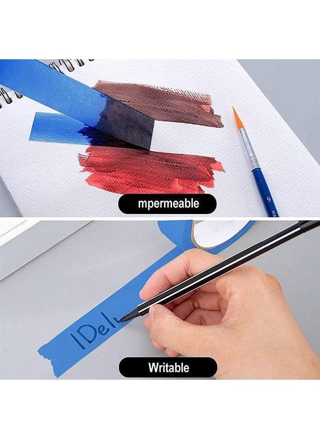 Masking Tape Colorful Tape 4 Rolls Colored Tape Writable Easy Tear Masking Tape Set for Crafts Labeling DIY Decorative Classification - Image 5