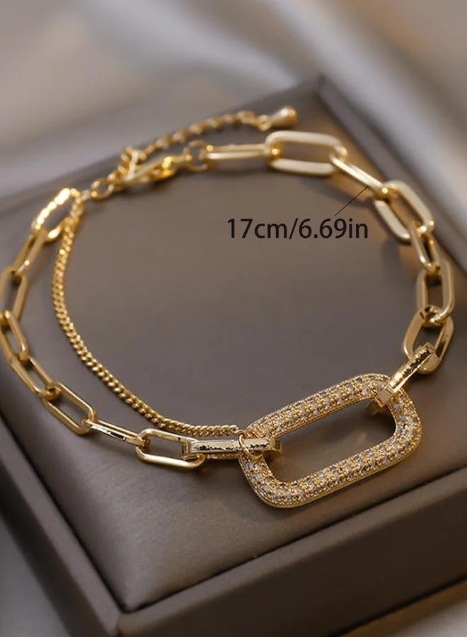 Take Two  Gold Embellished Link Bracelet for Women | Best Price UAE