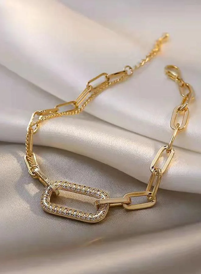 Gold Embellished Link Bracelet