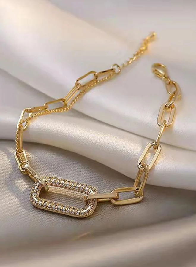 Take Two  Gold Embellished Link Bracelet for Women | Best Price UAE