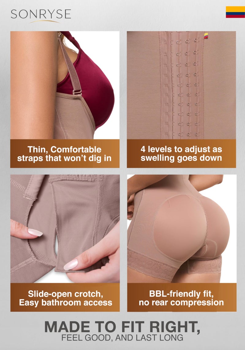 Sonryse Stage 2 faja Tummy Tuck Compression Garment | Faja Body Shaper Shapewear for Women | Fajas Colombianas Moldeadoras Cocoa S - Image 3
