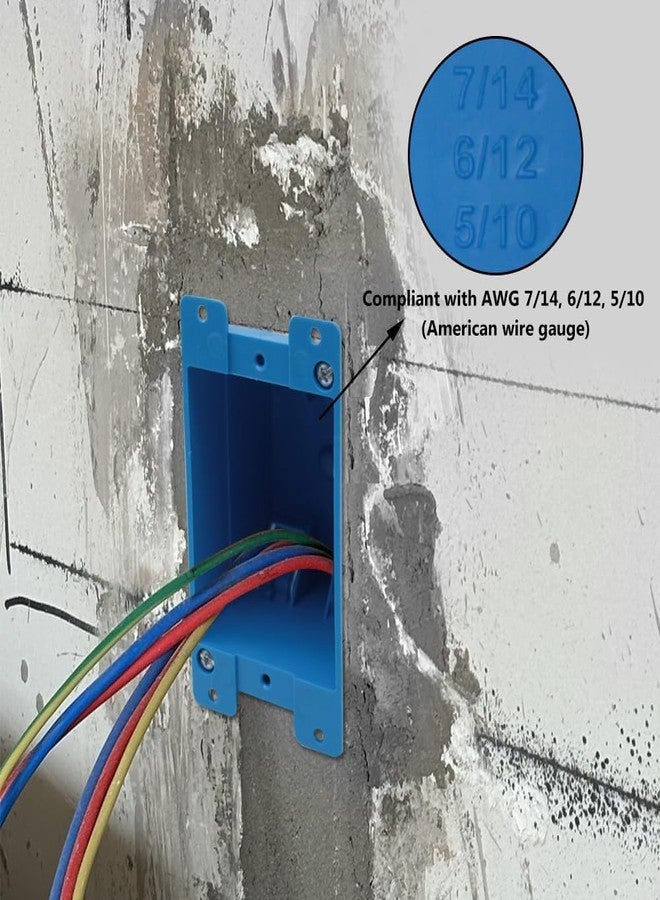 XGGYA Old Work Box,Plastic Junction for Switches,PVC Electrical 14 cuin Outlet Box,Old Work Box 1 Gang Deep,ETL Listed for Home Improvement,AWG Standard,Fire Rated for Two Hours(1 Pack) - Image 5