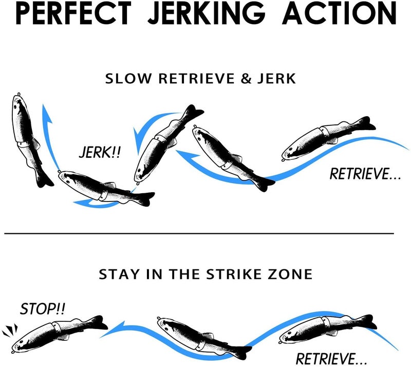 TRUSCEND Easy Catch Swimmax, Magic Noisy Turbulent Wiggling and Vibrating Actions for More Bites, Segmented Swimbait Jointed by Dyneema Strongest Fiber, Lifelike Fishing Lures for Relax Family Fishing - Image 3