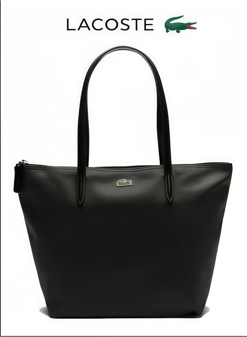 Lacoste Women's L12.12 Concept Fashion Versatile Large Capacity Zipper Handbag Single Shoulder Bag Tote Bag Camera Bag Medium - Image 1