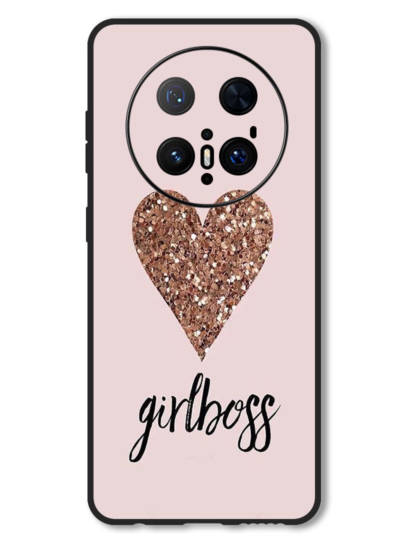 Theodor Case Compatible with Huawei Mate 70 Pro/ 70 Pro + Protection Shockproof Bumper Cover Girls Boss & Heart - Image 1