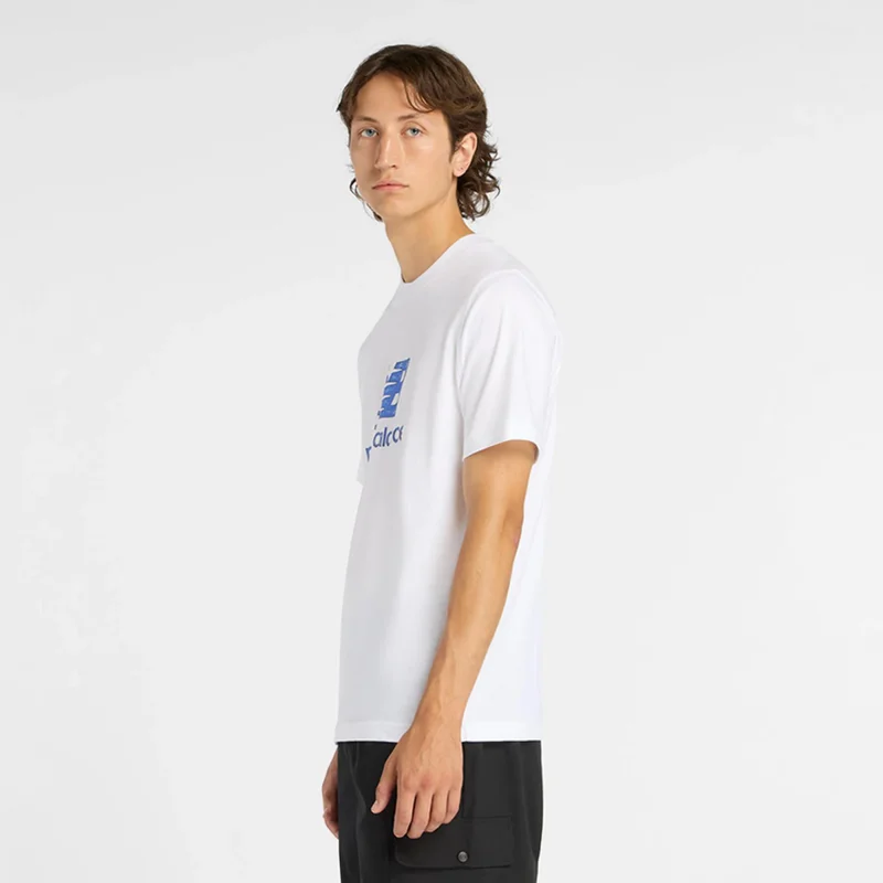 New Balance White Sport Essentials Stamp Logo T-Shirt for Men | Best Price UAE