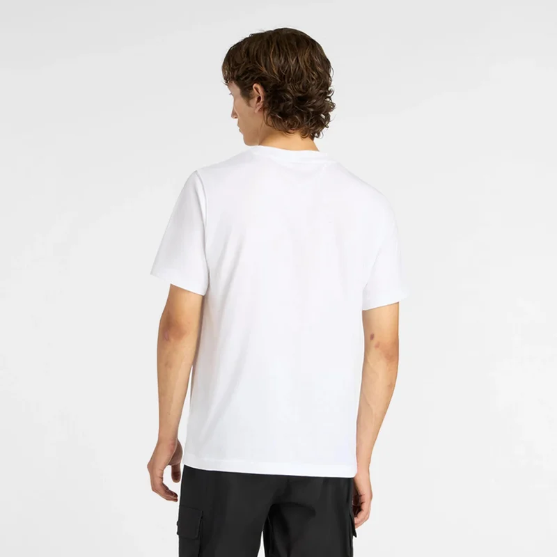 New Balance White Sport Essentials Stamp Logo T-Shirt for Men | Best Price UAE