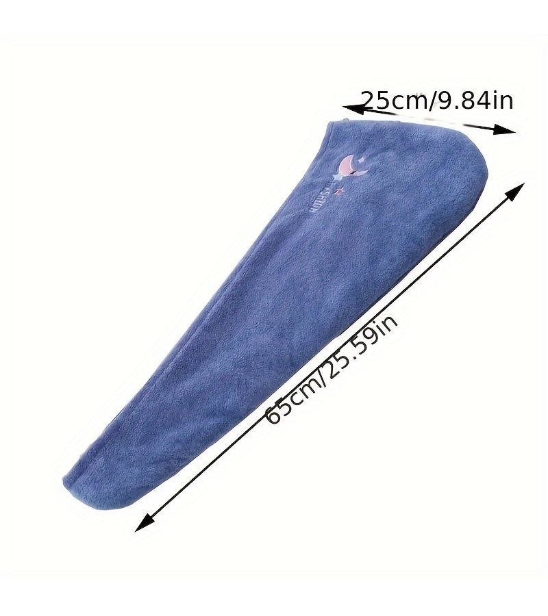 Purple Thick Soft Hair Drying Towel Absorbent Wrap Cap for Curly Long Hair - Image 4