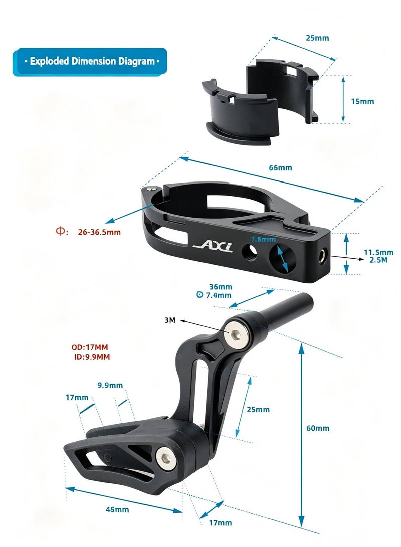 TerraLUX Adjustable Bicycle Chain Guide For MTB Mountain 1X Bike - Image 4