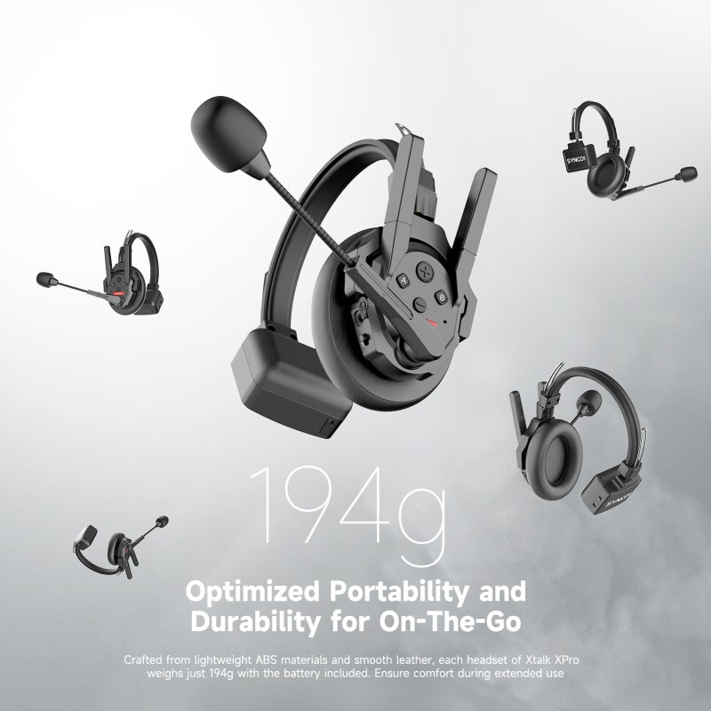 Wireless Headset: 500M Communication Range, Smart 2.0 AEC, Boost Mode - Master Algorithm, Rechargeable Batteries for Film Shooting, Live Events, Conferences & Seminars - Image 2